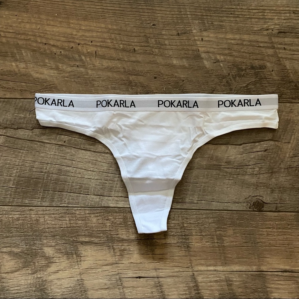 White Cotton Thong